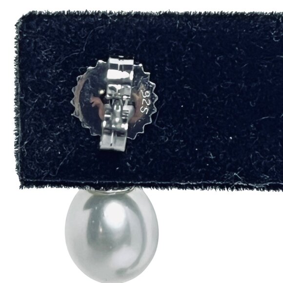 Honora Sterling Silver Freshwater Pearls And Amethyst Rhinestone Earrings (5978) - Picture 6 of 7